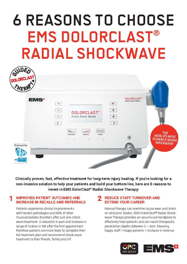 Read more about the article 6 Reasons to Choose EMS DolorClast Radial Shockwave Therapy 2024